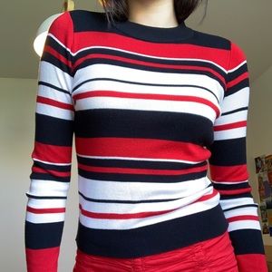 RED STRIPED SWEATER